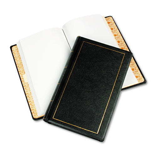 Looseleaf Corporation Minute Book, 1-Subject, Unruled, Black/Gold Cover, (250) 14 x 8.5 Sheets-(WLJ039531)