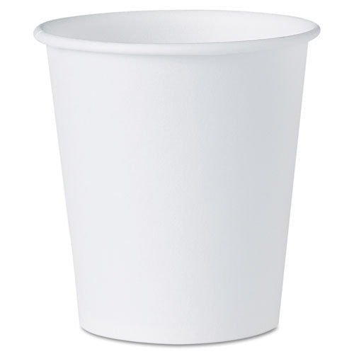 White Paper Water Cups, 3 oz, 100/Bag, 50 Bags/Carton-(SCC44CT)