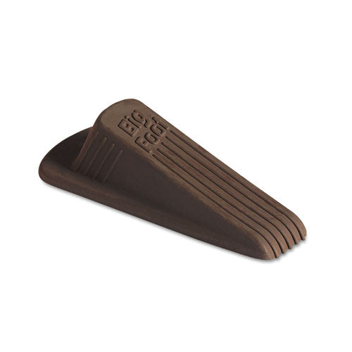 Big Foot Doorstop, No Slip Rubber Wedge, 2.25w x 4.75d x 1.25h, Brown, 2/Pack-(MAS00971)