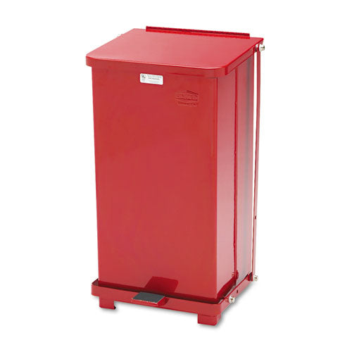 Defenders Heavy-Duty Steel Step Can, 6.5 gal, Steel, Red-(RCPST12EPLRD)