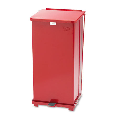 Defenders Heavy-Duty Steel Step Can, 13 gal, Steel, Red-(RCPST24EPLRD)