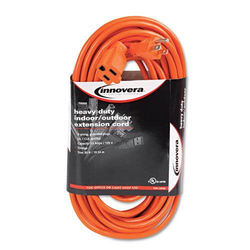 Indoor/Outdoor Extension Cord, 50 ft, 13 A, Orange-(IVR72250)