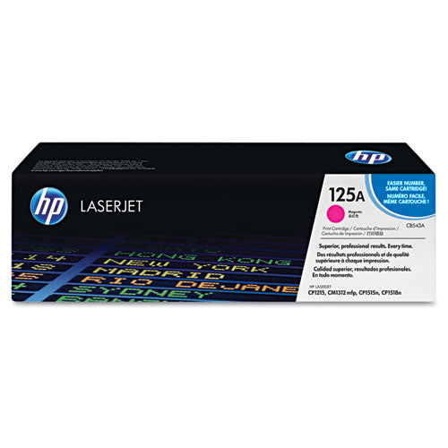 HP 125A, (CB543A) Magenta Original LaserJet Toner Cartridge-(HEWCB543A)