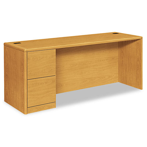 10700 Series Left Pedestal Credenza, 72w x 24d x 29.5h, Harvest-(HON10708LCC)