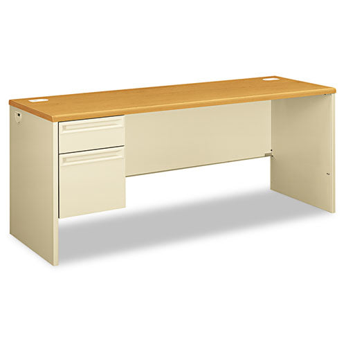 38000 Series Left Pedestal Credenza, 72w x 24d x 29.5h, Harvest/Putty-(HON38855LCL)