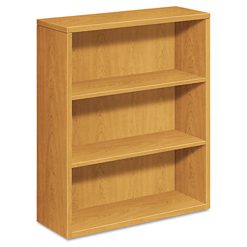 10500 Series Laminate Bookcase, Three-Shelf, 36w x 13.13d x 43.38h, Harvest-(HON105533CC)