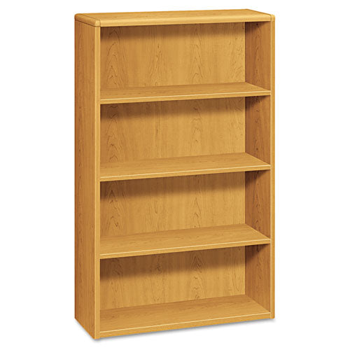 10700 Series Wood Bookcase, Four-Shelf, 36w x 13.13d x 57.13h, Harvest-(HON10754CC)