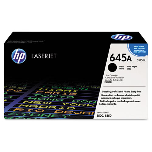 HP 645A, (C9730A) Black Original LaserJet Toner Cartridge-(HEWC9730A)