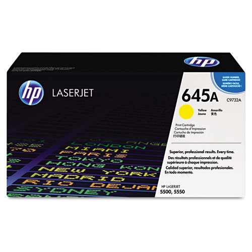 HP 645A, (C9732A) Yellow Original LaserJet Toner Cartridge-(HEWC9732A)