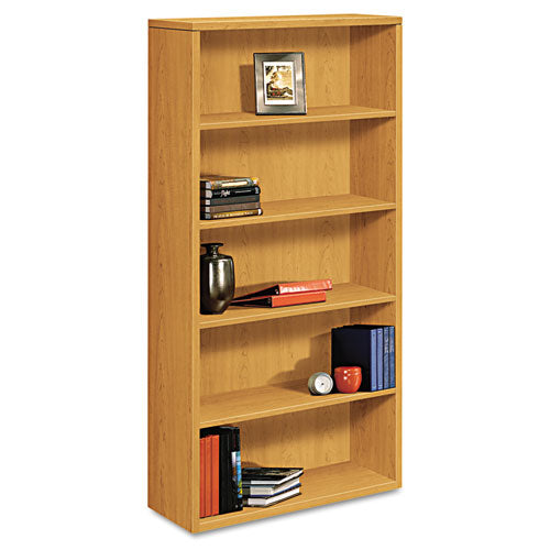 10500 Series Laminate Bookcase, Five-Shelf, 36w x 13.13d x 71h, Harvest-(HON105535CC)