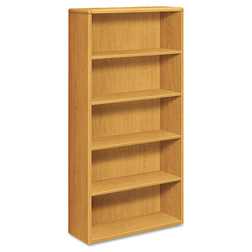 10700 Series Wood Bookcase, Five-Shelf, 36w x 13.13d x 71h, Harvest-(HON10755CC)