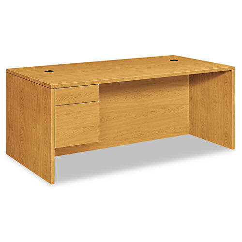 10500 Series "L" Workstation Single Pedestal Desk with 3/4 Height Pedestal, 72" x 36" x 29.5", Harvest-(HON10586LCC)