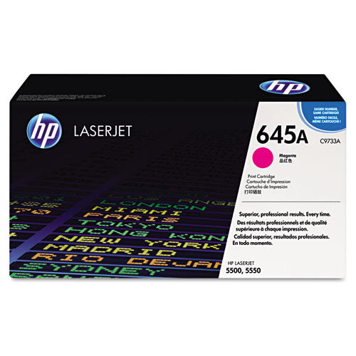 HP 645A, (C9733A) Magenta Original LaserJet Toner Cartridge-(HEWC9733A)