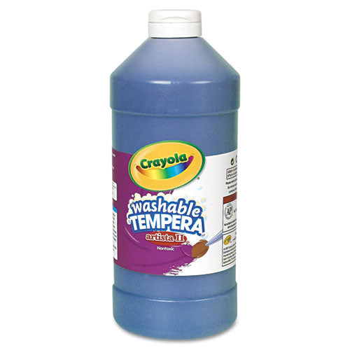 Artista II Washable Tempera Paint, Blue, 32 oz Bottle-(CYO543132042)