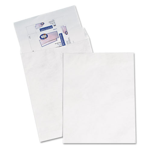 Heavyweight 18 lb Tyvek Catalog Mailers, Square Flap, Redi-Strip Adhesive Closure, 14.25 x 20, White, 25/Box-(QUAR5106)