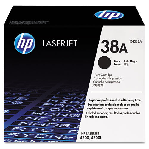 HP 38A, (Q1338A) Black Original LaserJet Toner Cartridge-(HEWQ1338A)