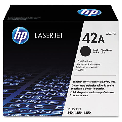 HP 42A, (Q5942A) Black Original LaserJet Toner Cartridge-(HEWQ5942A)