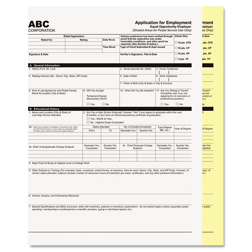 Digital Carbonless Paper, 2-Part, 8.5 x 11, White/Canary, 1,250/Carton-(ICX90771006)