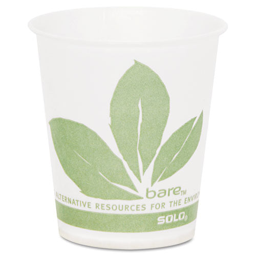 Bare Eco-Forward Paper Cold Cups, 5 oz, Green/White, 100/Sleeve, 30 Sleeves/Carton-(SCCR53BBJD110CT)