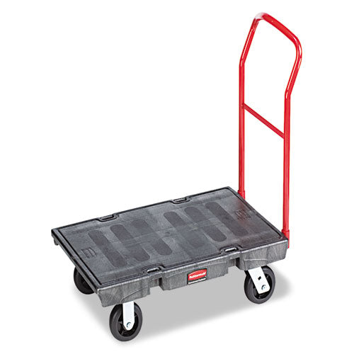 Heavy-Duty Platform Truck Cart, 2,000 lb Capacity, 24 x 48 Platform, Black-(RCP443600BK)