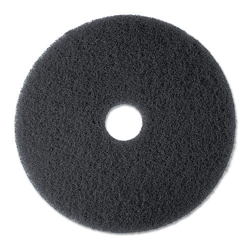 Low-Speed High Productivity Floor Pads 7300, 17" Diameter, Black, 5/Carton-(MMM08275)