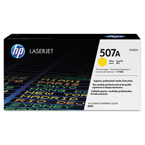 HP 507A, (CE402A) Yellow Original LaserJet Toner Cartridge-(HEWCE402A)