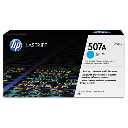 HP 507A, (CE401A) Cyan Original LaserJet Toner Cartridge-(HEWCE401A)