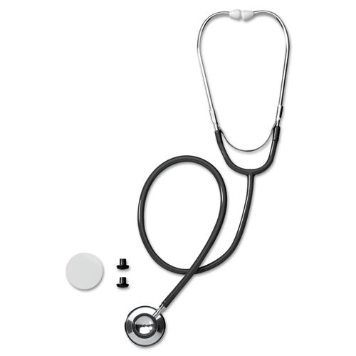 Dual-Head Stethoscope, 22" Long, Black Tube-(MIIMDS926201)