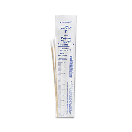 Cotton-Tipped Applicators, 6", 100 Applicators/Box-(MIIMDS202000)