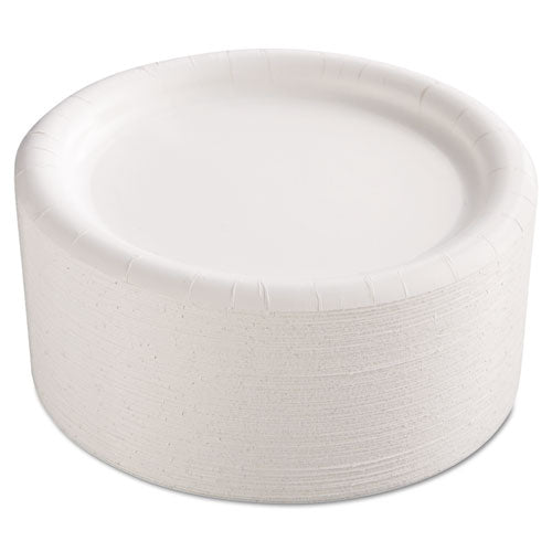 Premium Coated Paper Plates, 9" dia, White, 125/Pack, 4 Packs/Carton-(AJMCP9AJCWWH14)