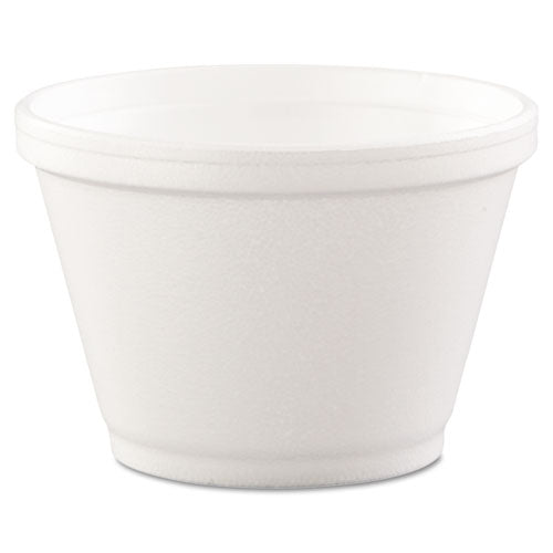 Foam Containers, 6 oz, White, 50/Bag, 20 Bags/Carton-(DCC6SJ12)