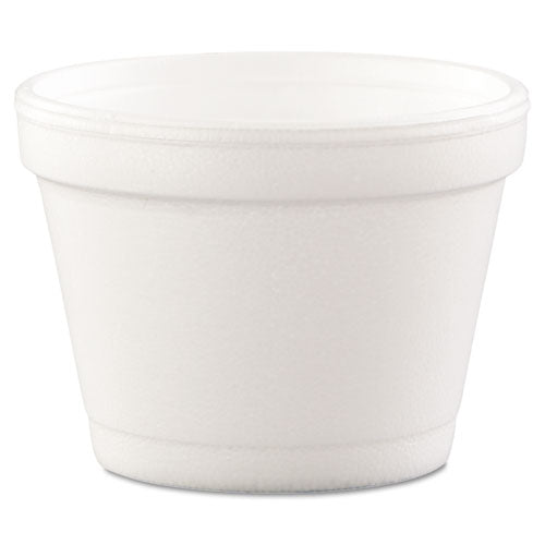 Bowl Containers, 4 oz, White, Foam, 1,000/Carton-(DCC4J6)