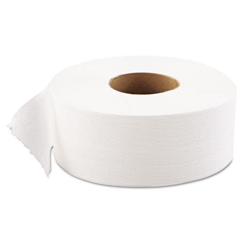 JRT Jumbo Bath Tissue, Septic Safe, 1-Ply, White, 3.5 x 1,200 ft, 12 Rolls/Carton-(GEN1511)