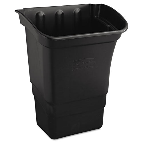 Optional Utility Cart Refuse/Utility Bin, 8 gal, Polyethylene, Black-(RCP335388BLA)