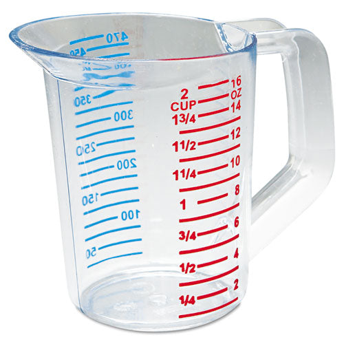 Bouncer Measuring Cup, 16 oz, Clear-(RCP3215CLE)