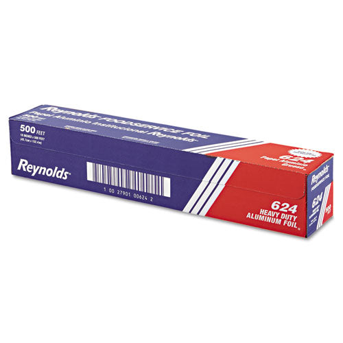 Heavy Duty Aluminum Foil Roll, 18" x 500 ft, Silver-(RFP624)