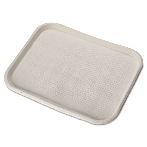 Savaday Molded Fiber Food Trays, 1-Compartment, 14 x 18, White, Paper, 100/Carton-(HUH20804CT)