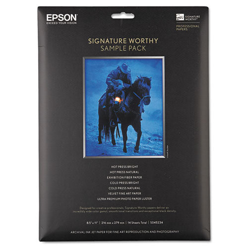 Signature Worthy Paper Sample Pack, 8.5 x 11, Assorted White, 14/Pack-(EPSS045234)