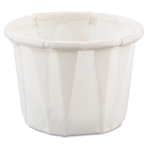 Paper Portion Cups, 0.5 oz, White, 250/Bag, 20 Bags/Carton-(SCC050)