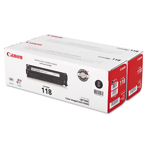 2662B004 (118) Toner, 3,400 Page-Yield, Black, 2/Pack-(CNM2662B004)