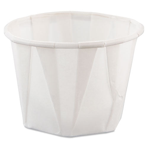 Paper Portion Cups, 1 oz, White, 250/Bag, 20 Bags/Carton-(SCC100)