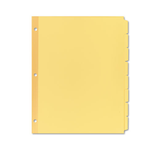 Write and Erase Plain-Tab Paper Dividers, 8-Tab, 11 x 8.5, Buff, 24 Sets-(AVE11505)