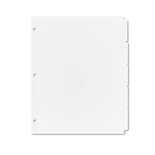 Write and Erase Plain-Tab Paper Dividers, 5-Tab, 11 x 8.5, White, 36 Sets-(AVE11506)