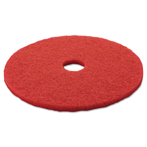 Low-Speed Buffer Floor Pads 5100, 20" Diameter, Red, 5/Carton-(MMM08395)