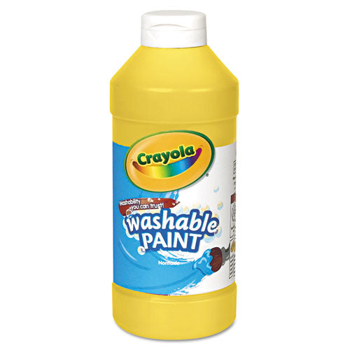 Washable Paint, Yellow, 16 oz Bottle-(CYO542016034)