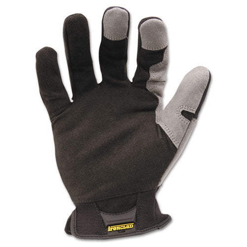 Workforce Glove, Large, Gray/Black, Pair-(IRNWFG04L)