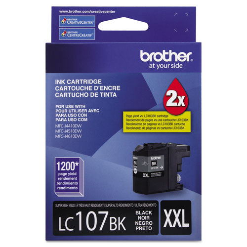 LC107BK Innobella Super High-Yield Ink, 1,200 Page-Yield, Black-(BRTLC107BK)