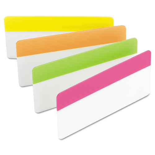 Solid Color Tabs, 1/3-Cut, Assorted Bright Colors, 3" Wide, 24/Pack-(MMM686PLOY3IN)