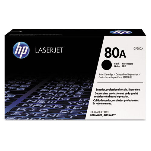 HP 80A, (CF280A) Black Original LaserJet Toner Cartridge-(HEWCF280A)