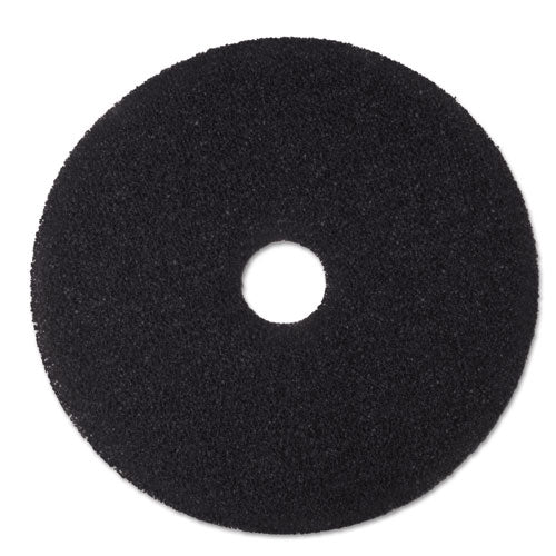 Low-Speed Stripper Floor Pad 7200, 15" Diameter, Black, 5/Carton-(MMM08377)